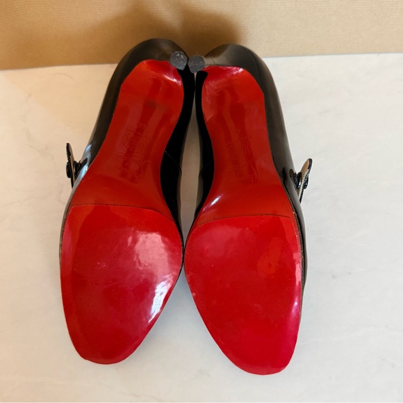 Christian Louboutin Wallis Pumppie 85 mm Mary Jane Red Bottoms Heels size 40 - Picture 2 of 12